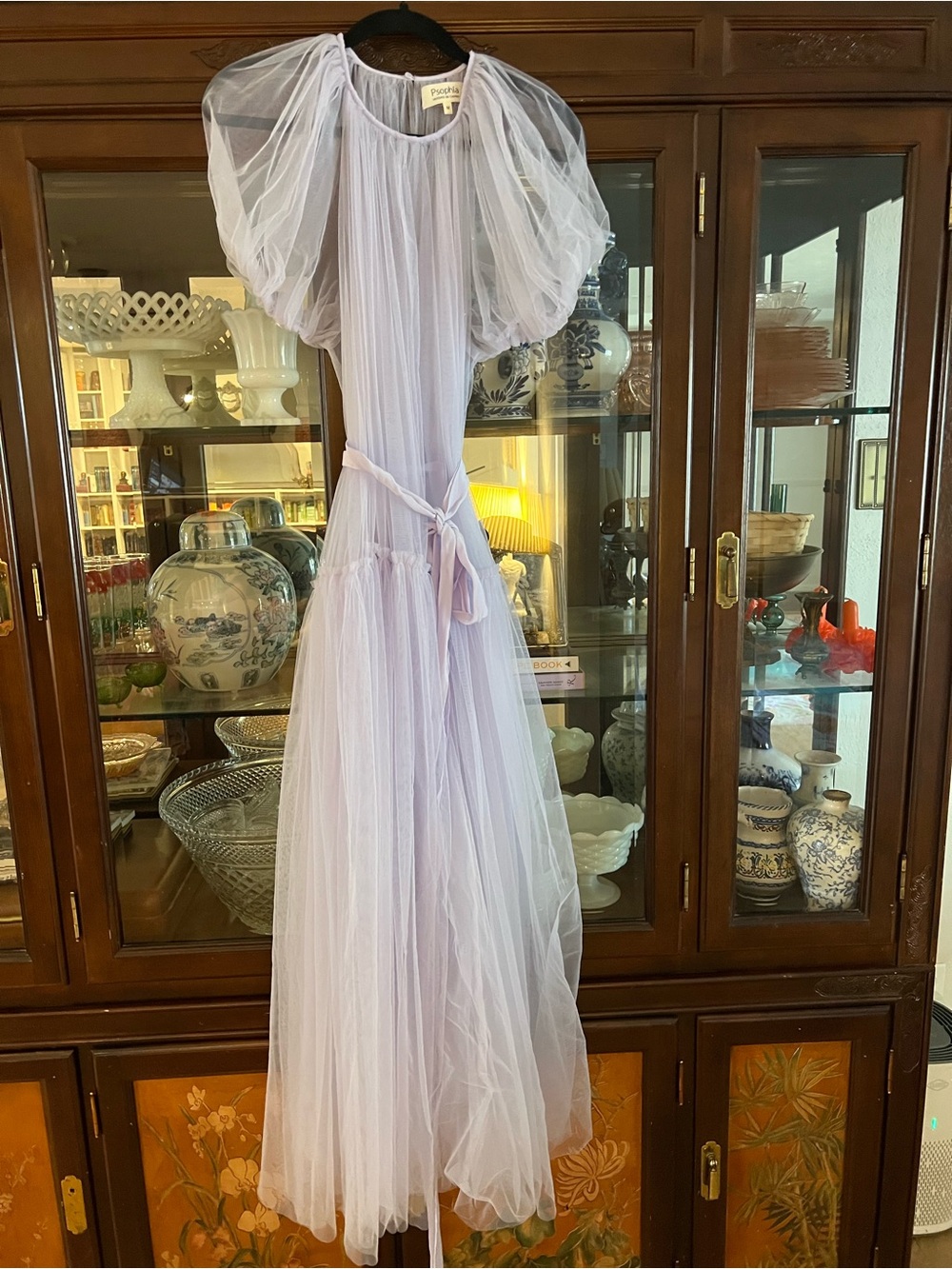 Psophia Vazquez de Castro lavender tulle dress